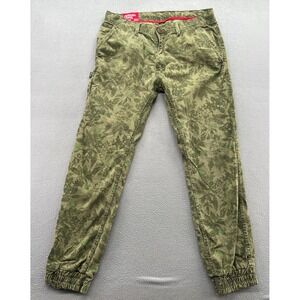 Jordan Craig Joggers Pants Mens Green Tropical Leaf Floral 36x32 Camo Twill